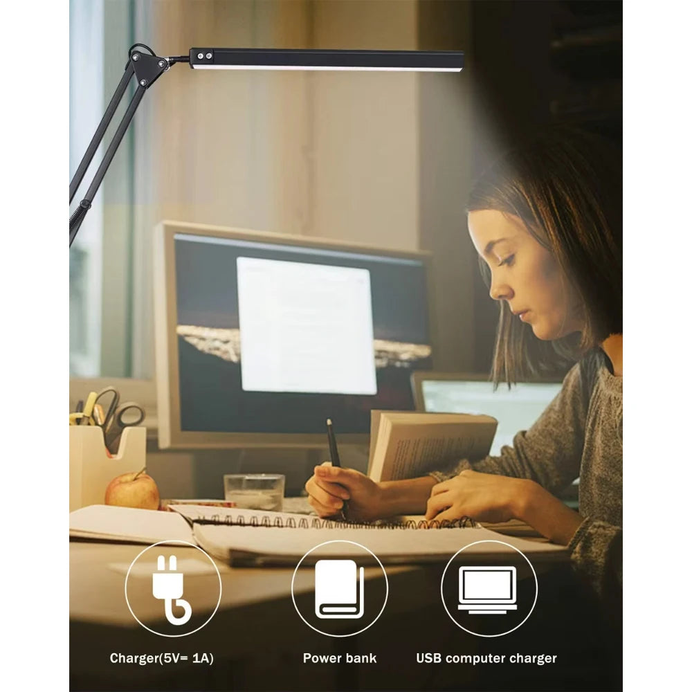 Rocker Arm LED Desk Lamp – 10 Brightness Levels