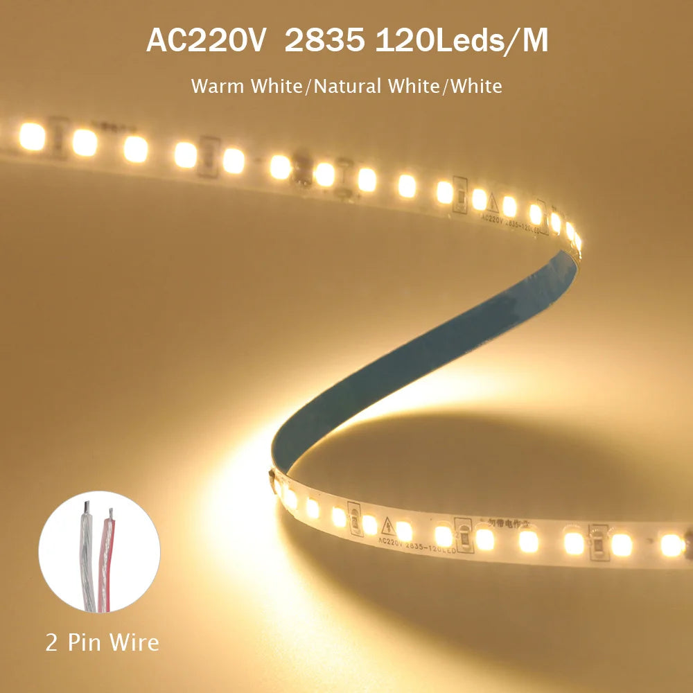 220V Flexible Adhesive LED Strip Light