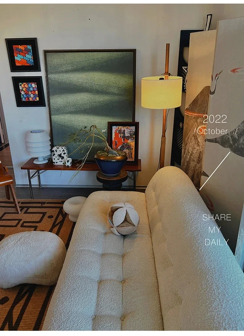 Japanese Retro Fabric Adjustable Floor Lamp