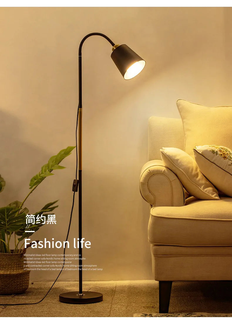Wrought Iron Adjustable LED Standing Lamp