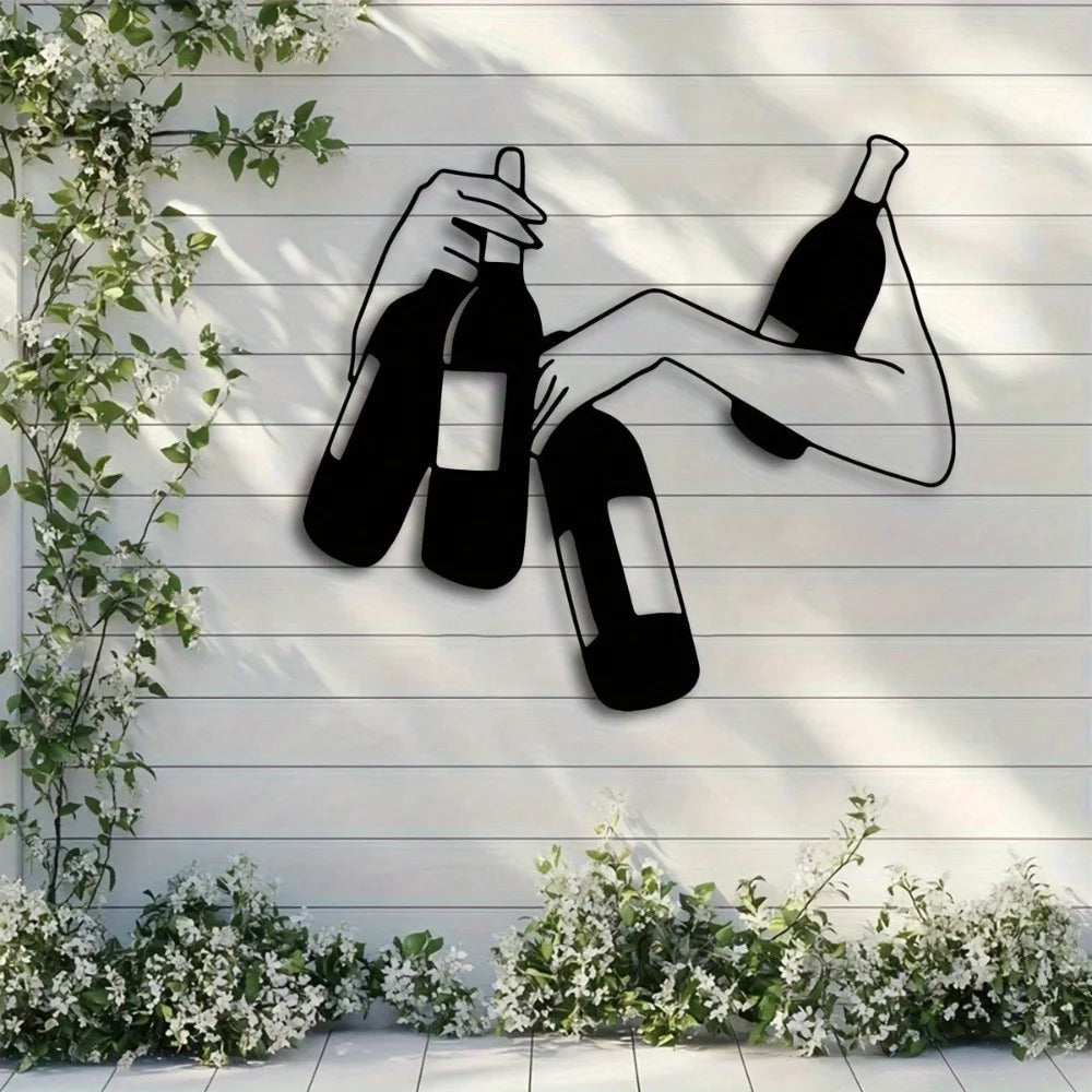 Modern Black Silhouette Metal Wall Art