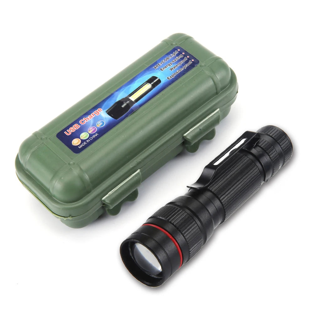 Mini USB Rechargeable LED Flashlight 300LM