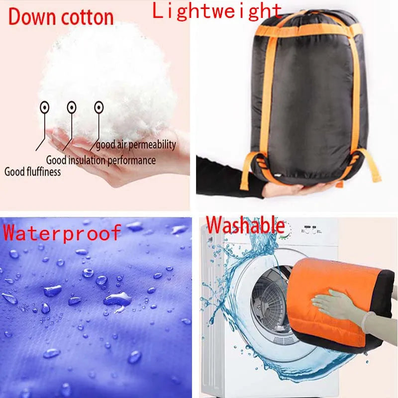 USB Heated Down Cotton Sleeping Bag