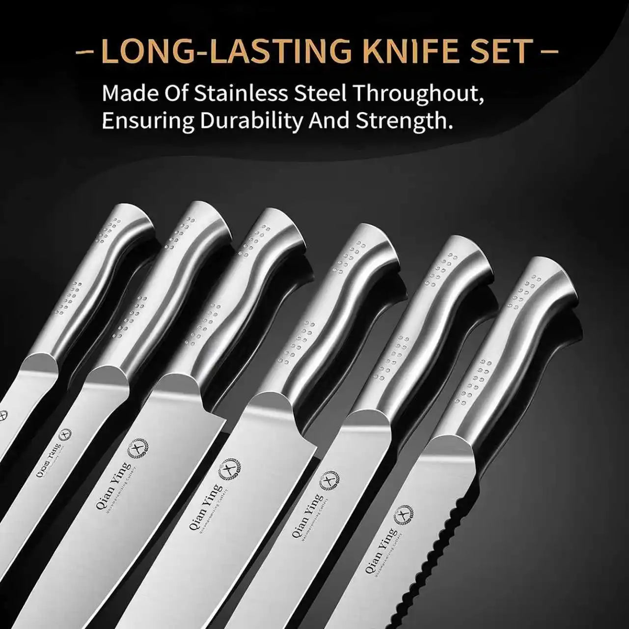 14-Piece Stainless Steel Kitchen Knife Set