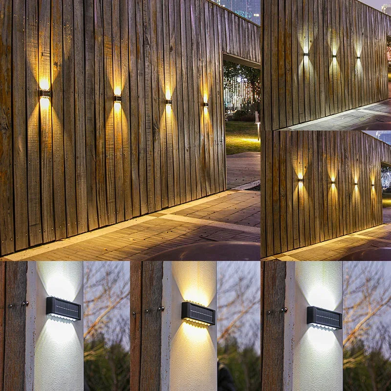 Solar Outdoor Wall Lamp – Warm White Waterproof