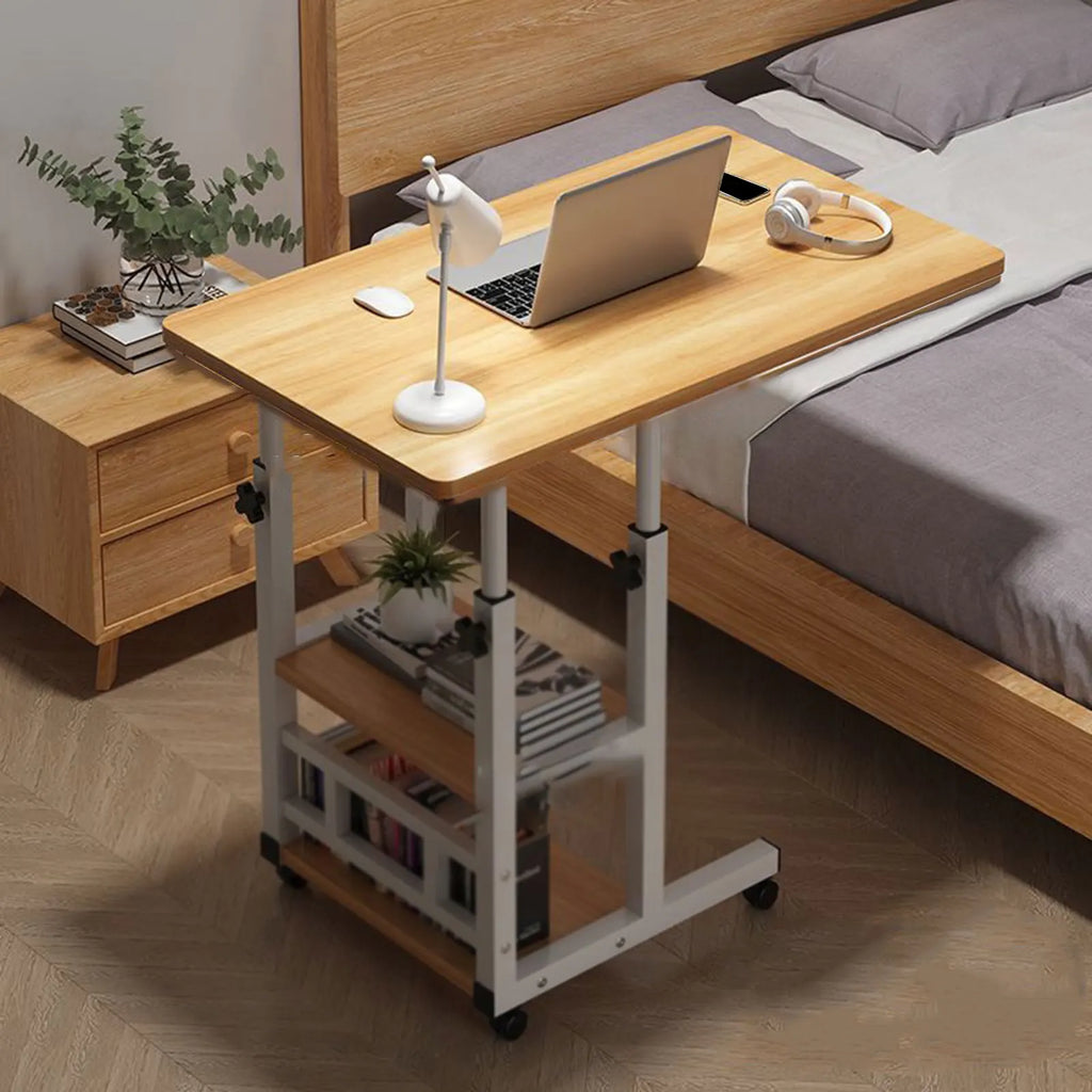 Rolling Wheeled Movable Bedside Table