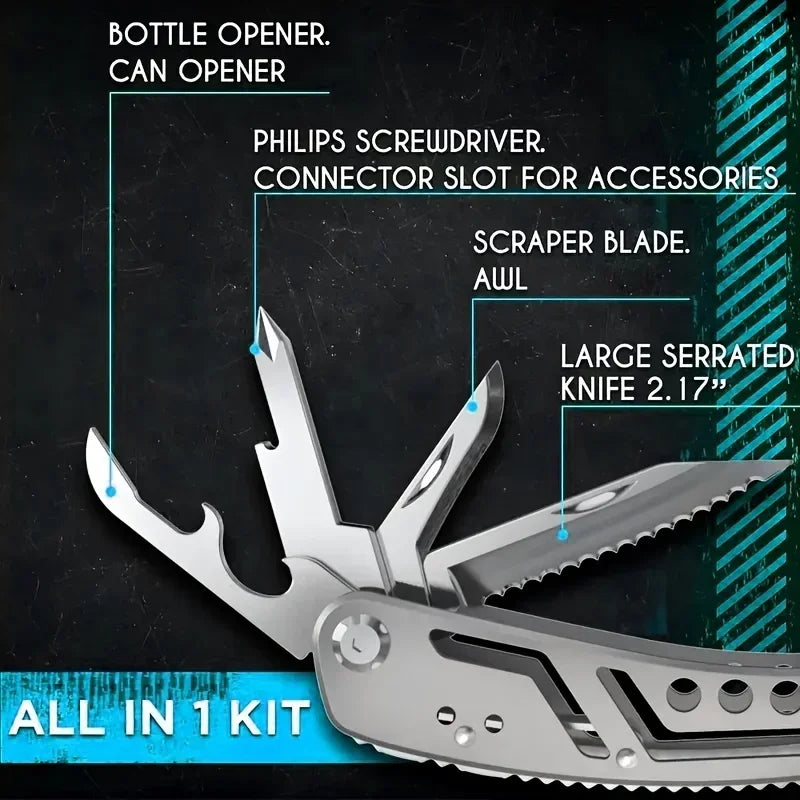 24-in-1 Outdoor Survival Multitool Kit