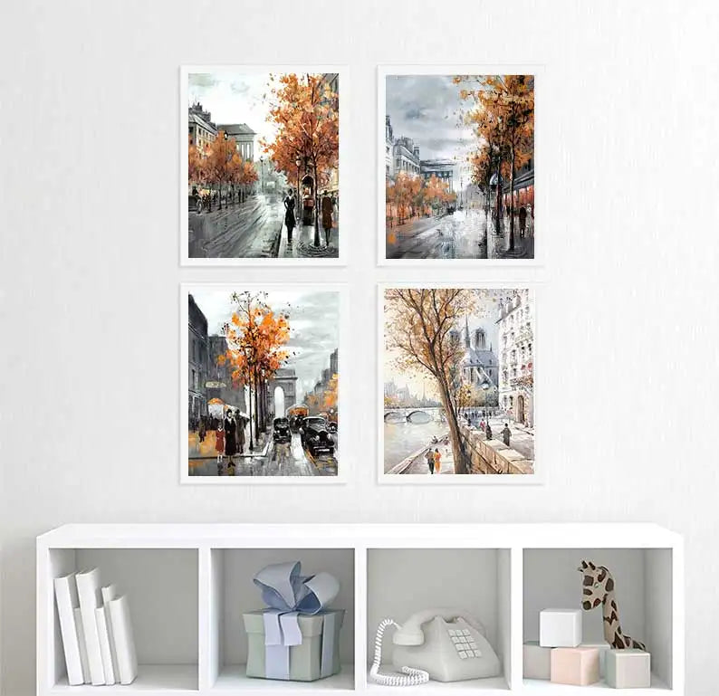 Abstract City Street Landscape Canvas Print