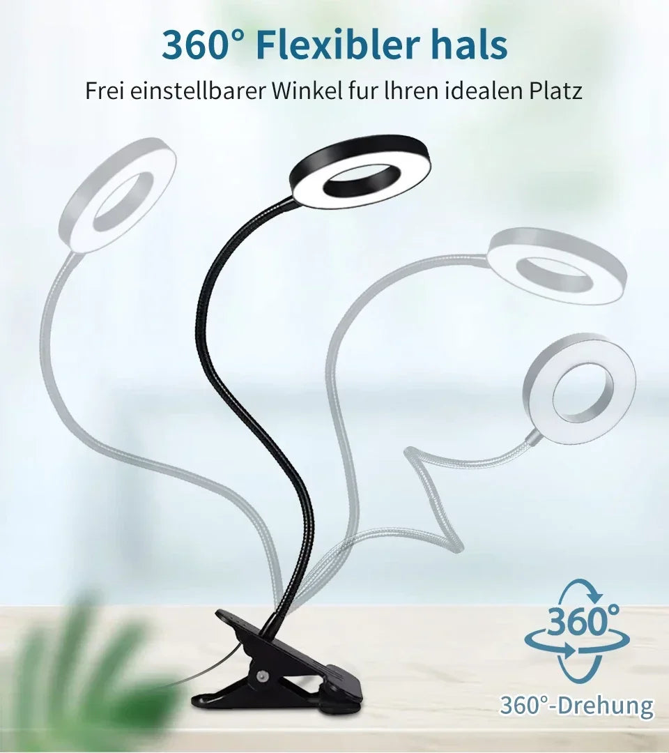 USB Clip-On LED Desk Lamp – 3 Colours