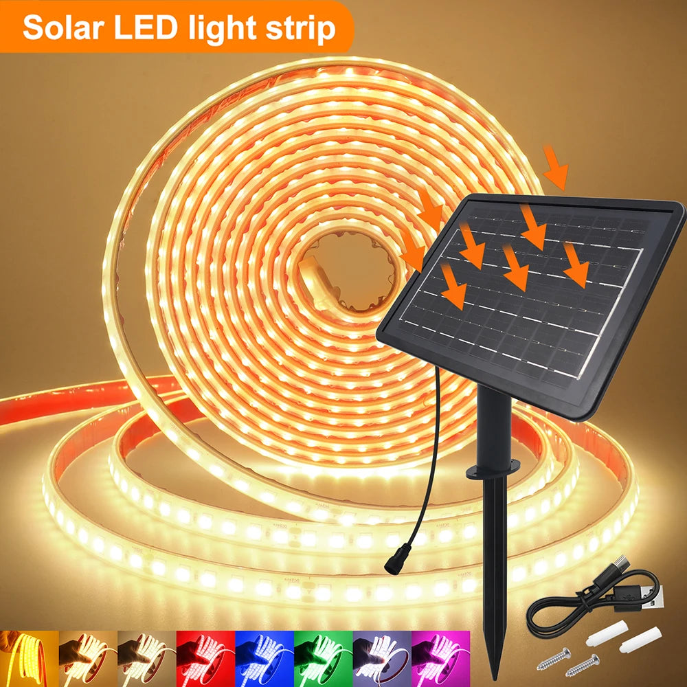 Solar Waterproof Outdoor LED Strip Light