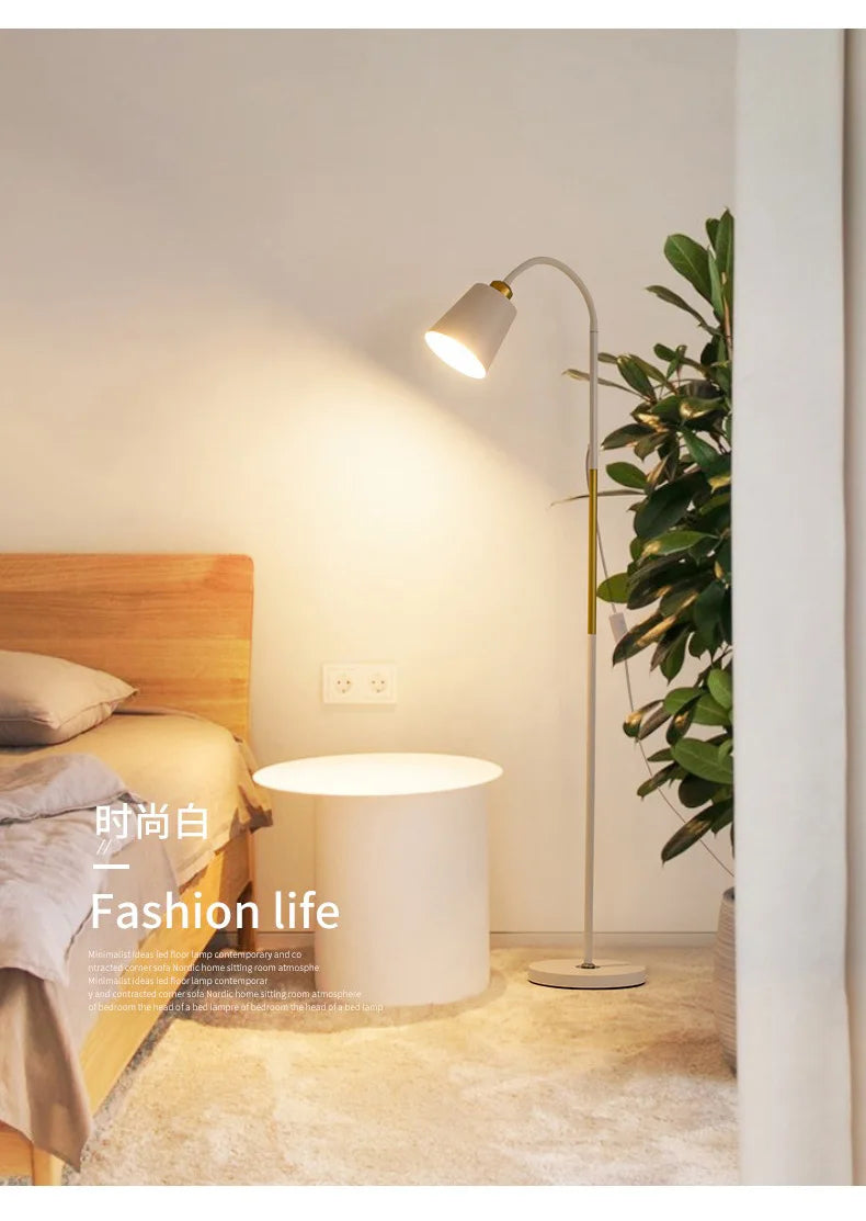 Wrought Iron Adjustable LED Standing Lamp