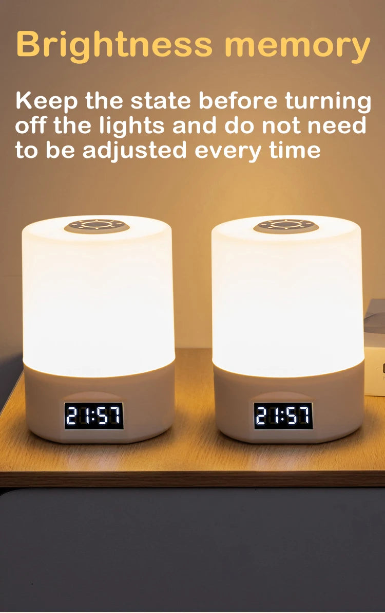 LED Touch Desk Lamp with Clock & Calendar