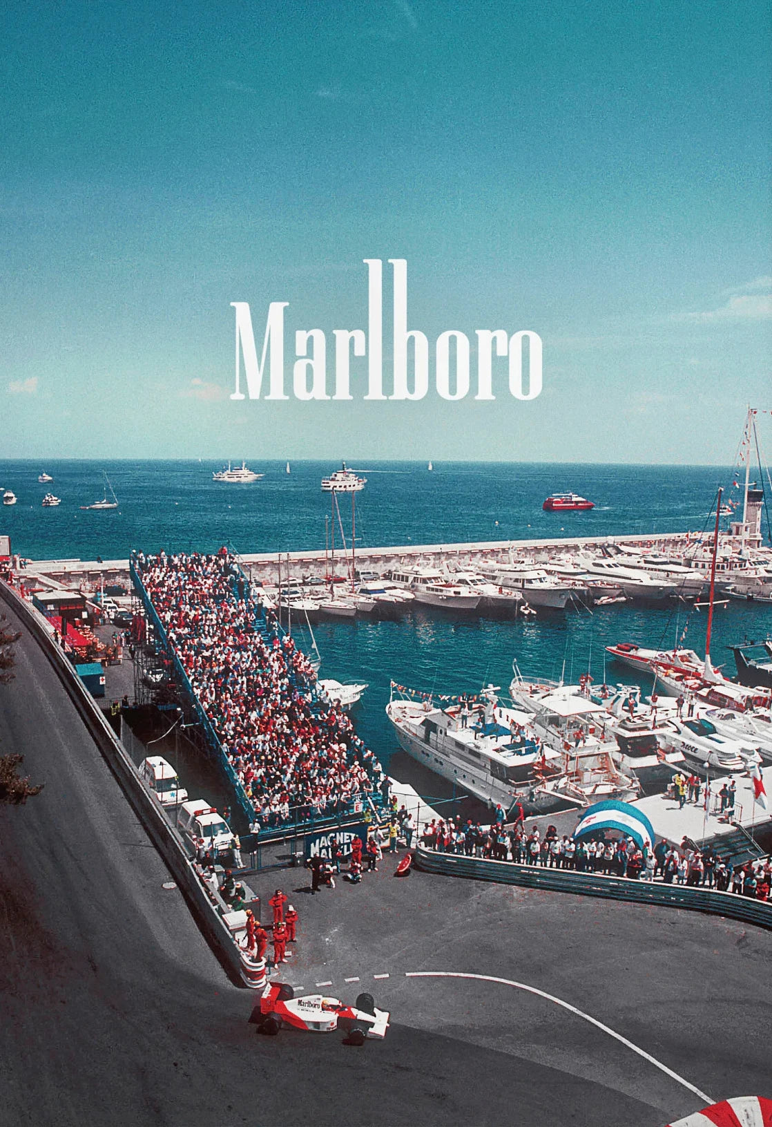 Vintage Monaco Racing Car Canvas Poster