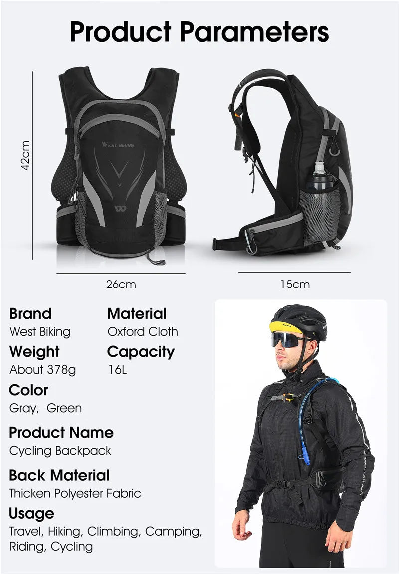 16L Ultralight Cycling Hydration Backpack
