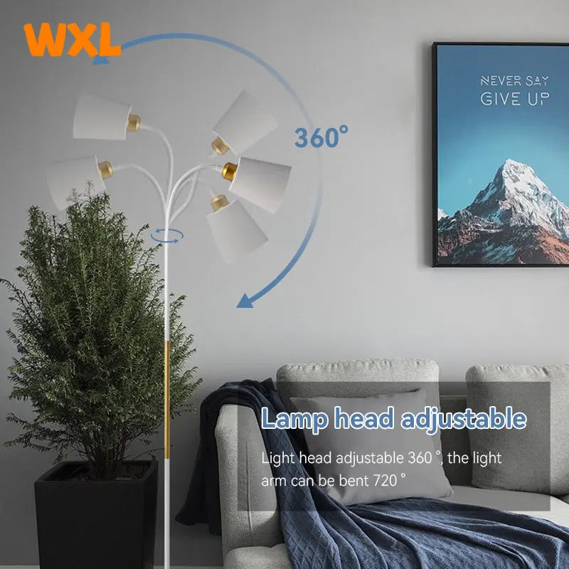 Wrought Iron Adjustable LED Standing Lamp