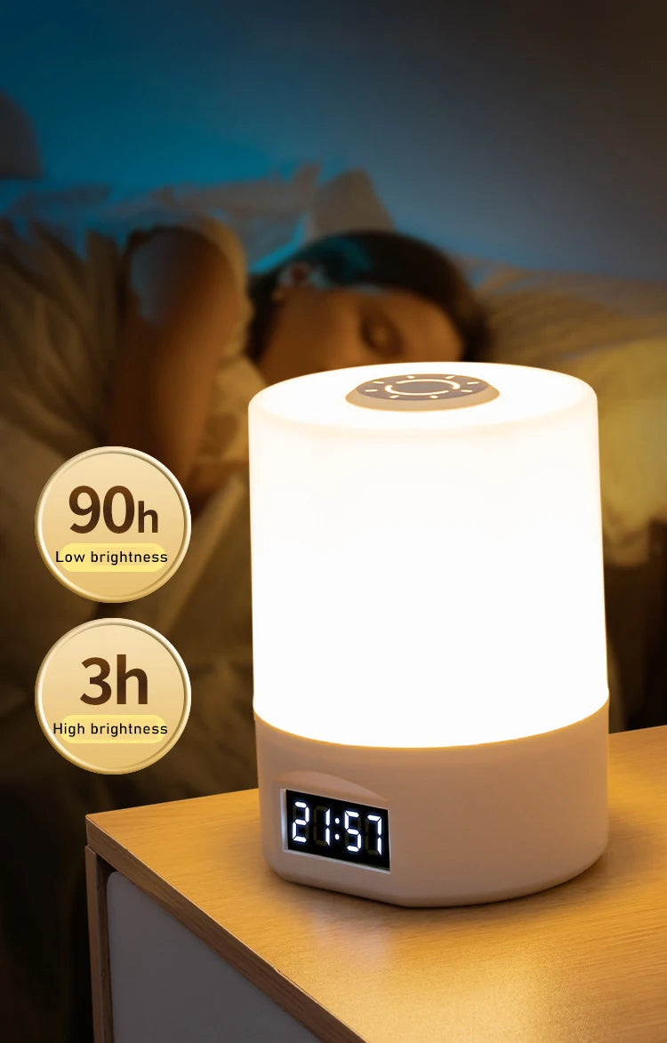LED Touch Desk Lamp with Clock & Calendar