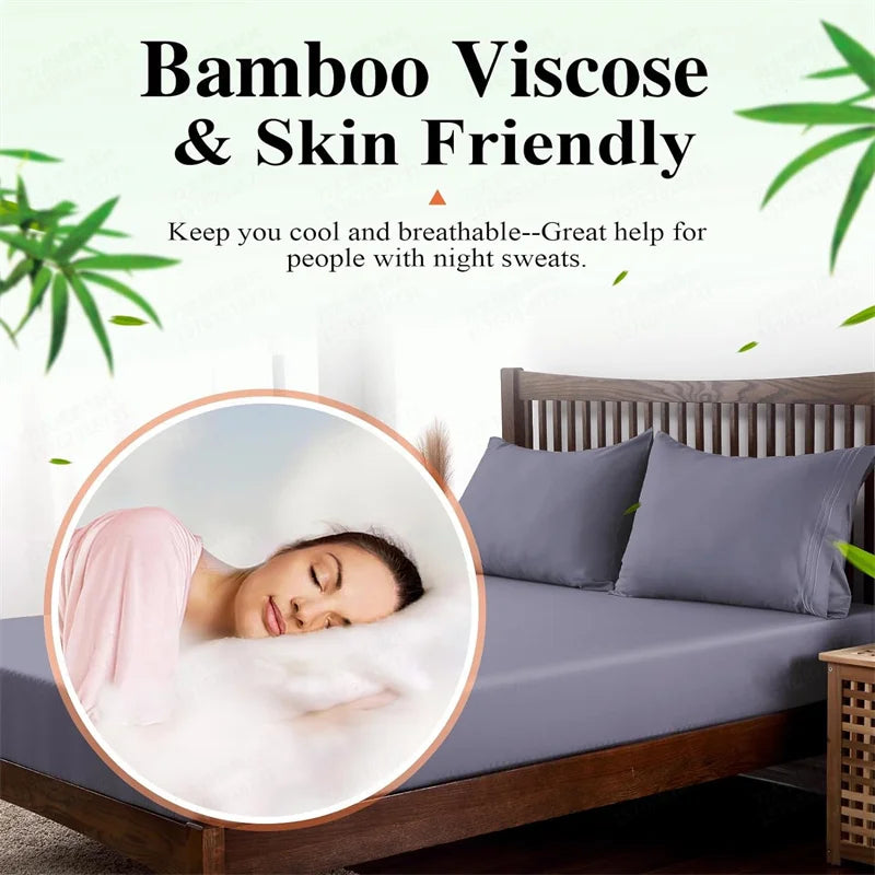 Organic Bamboo Silky Fitted Bed Sheet