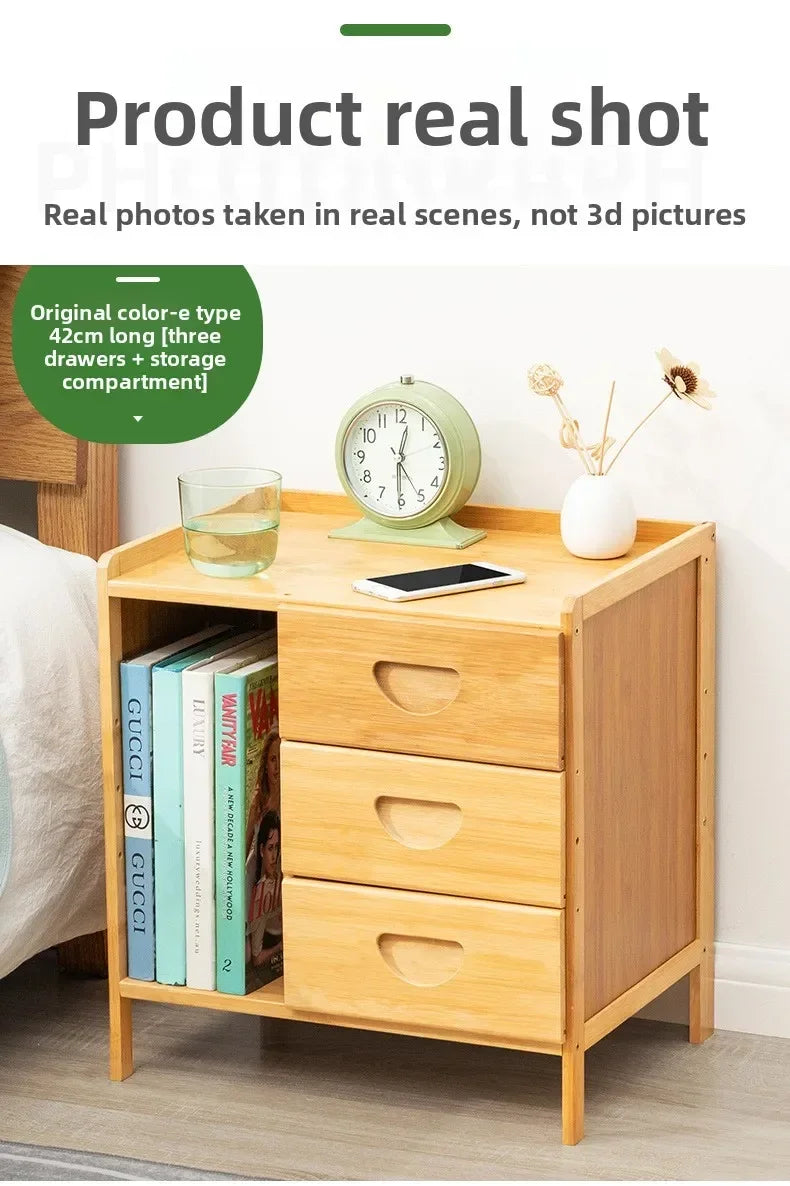 Nordic Solid Wood Mini Bedside Cabinet