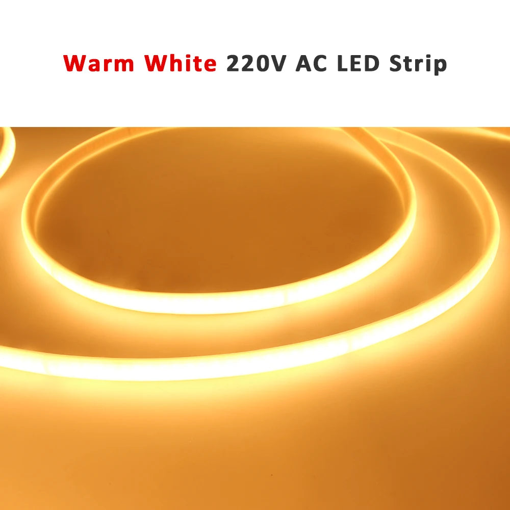 220V Waterproof COB LED Strip Light