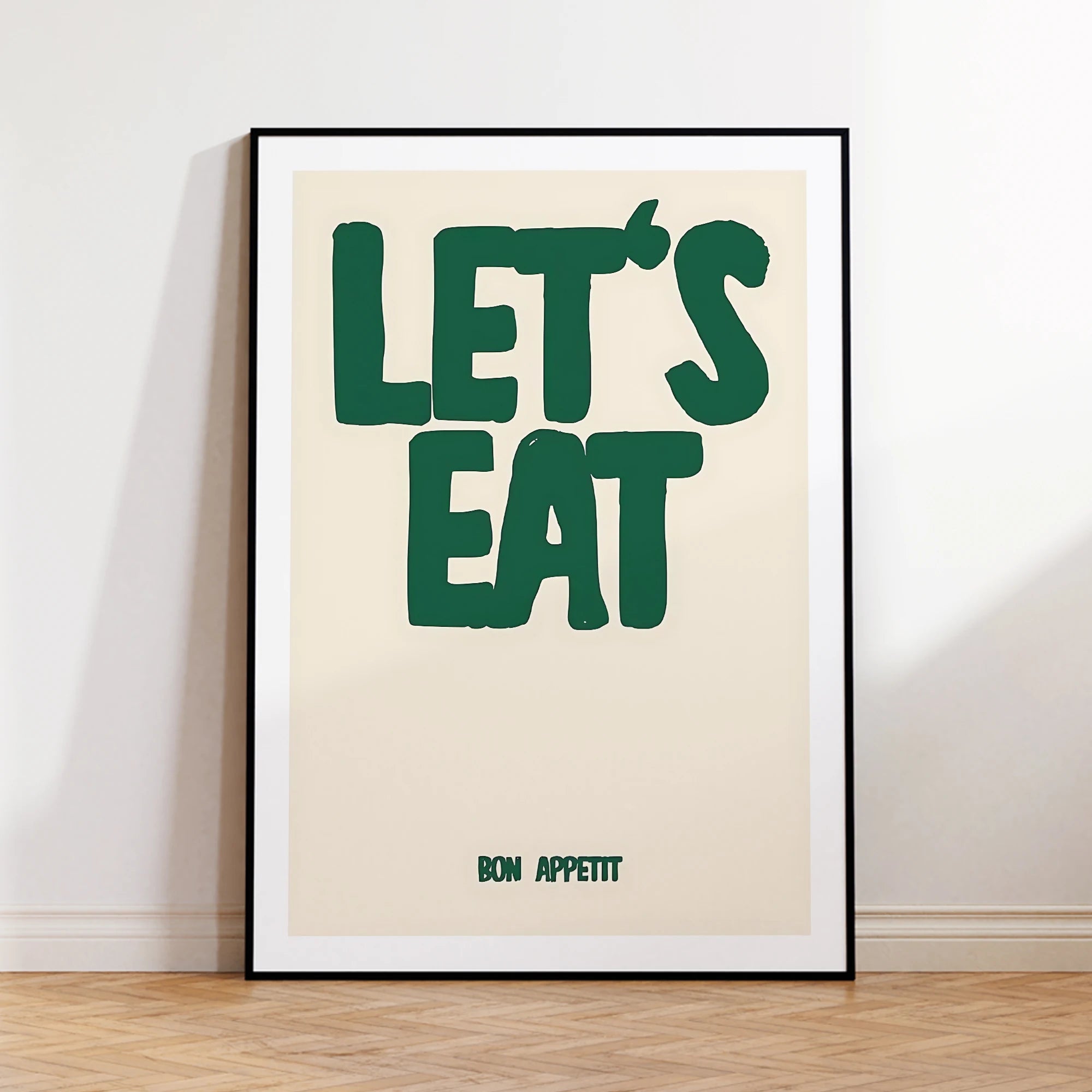 Let's Eat Kitchen Canvas Wall Art Print