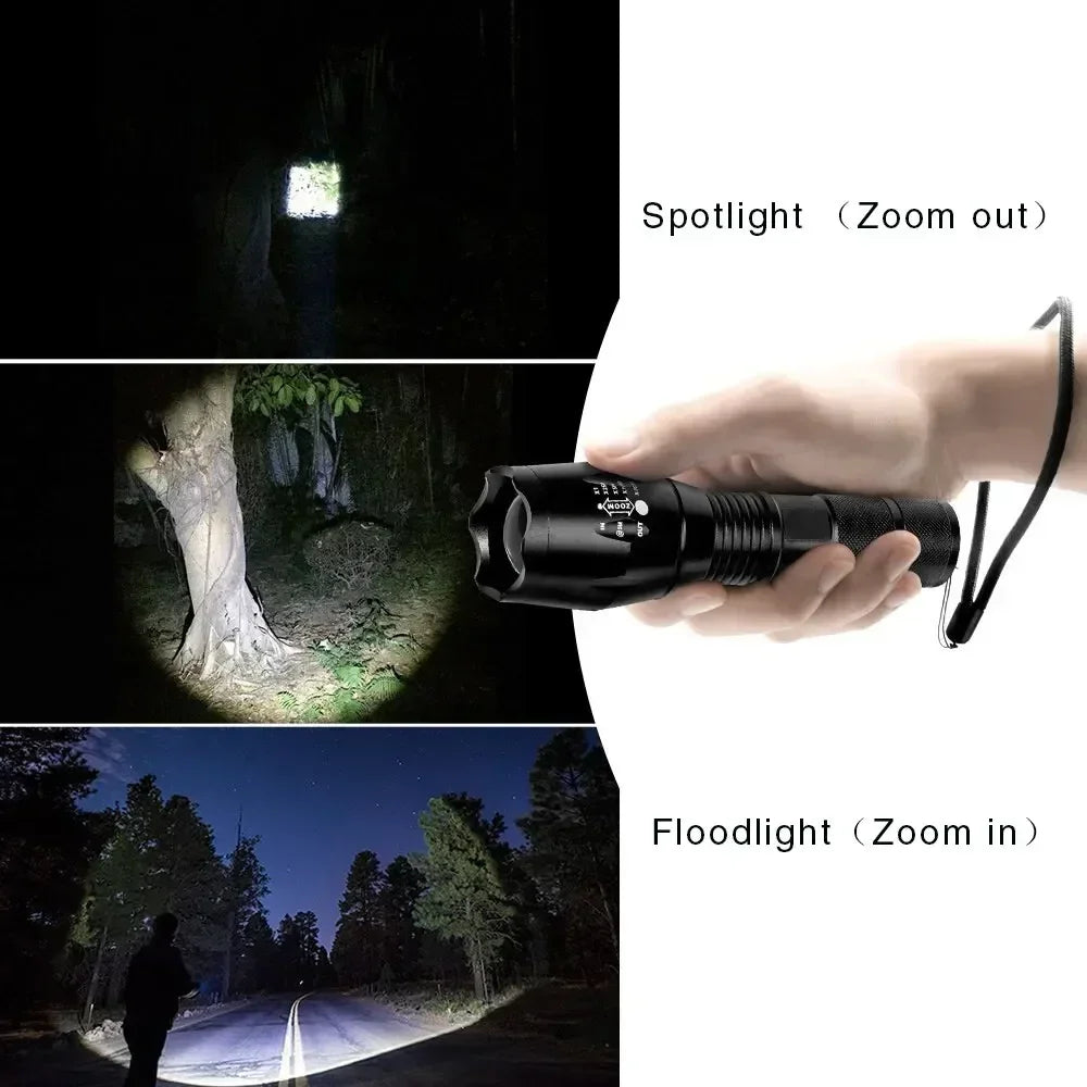 Zoomable LED Flashlight – 5 Modes