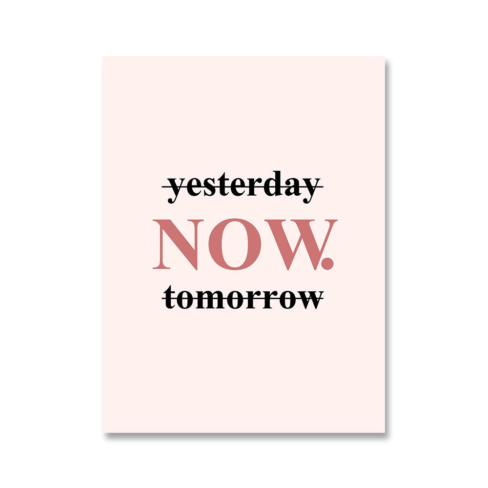 Motivational Quotes Canvas Wall Art Poster