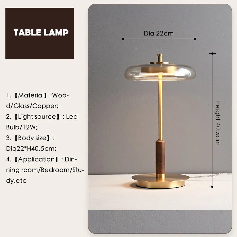 Retro Gold Glass Mushroom Floor Lamp