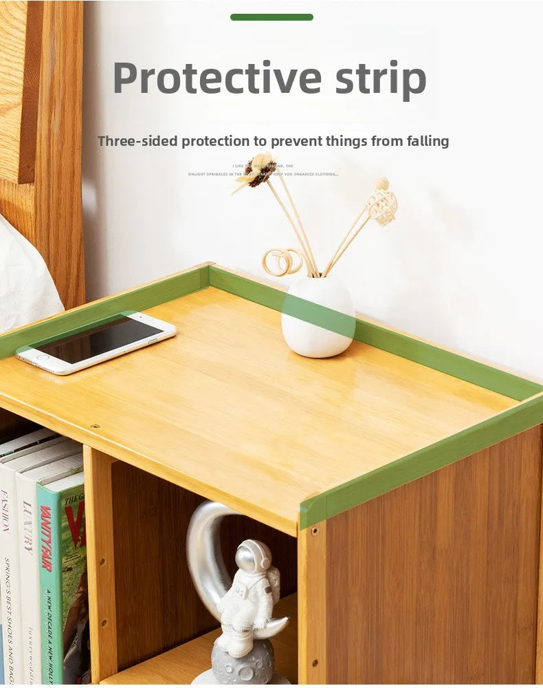 Simple Solid Wood Bedside Storage Cabinet