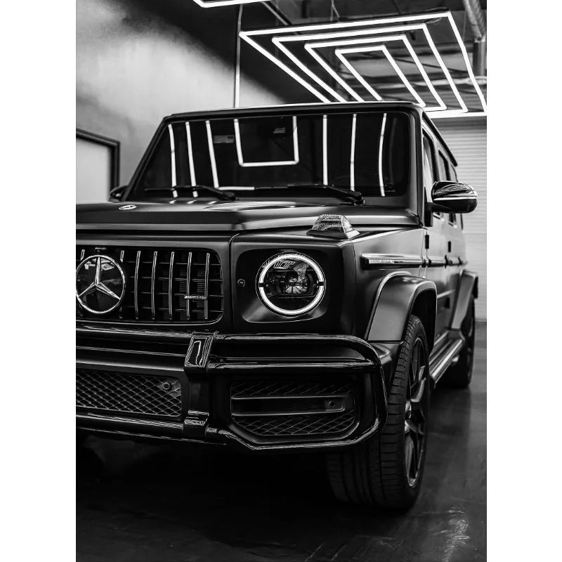 Modern Black & White Luxury Car Canvas Wall Art