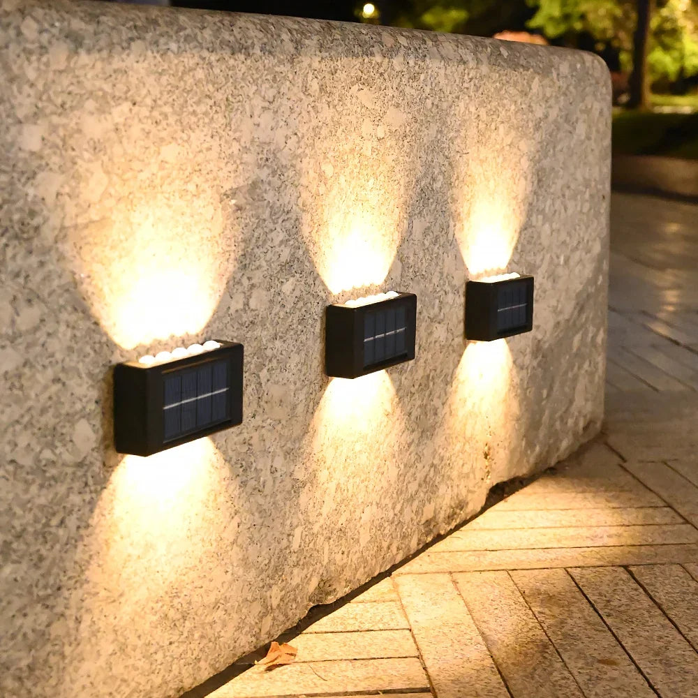 Solar Outdoor Wall Lamp – Warm White Waterproof