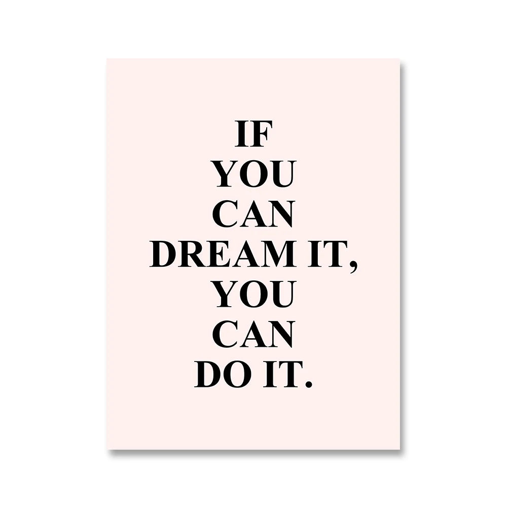 Motivational Quotes Canvas Wall Art Poster