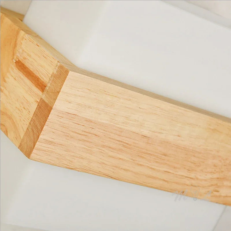 Modern Wood & Glass LED Wall Sconce