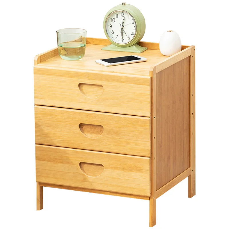 Simple Solid Wood Bedside Storage Cabinet