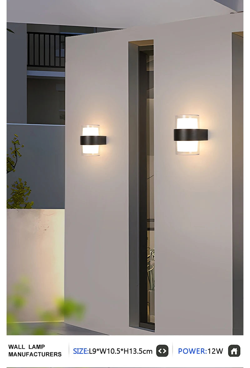Modern LED Outdoor Courtyard Wall Lamp – Waterproof