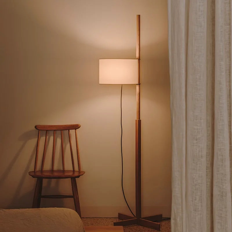 Japanese Retro Fabric Adjustable Floor Lamp