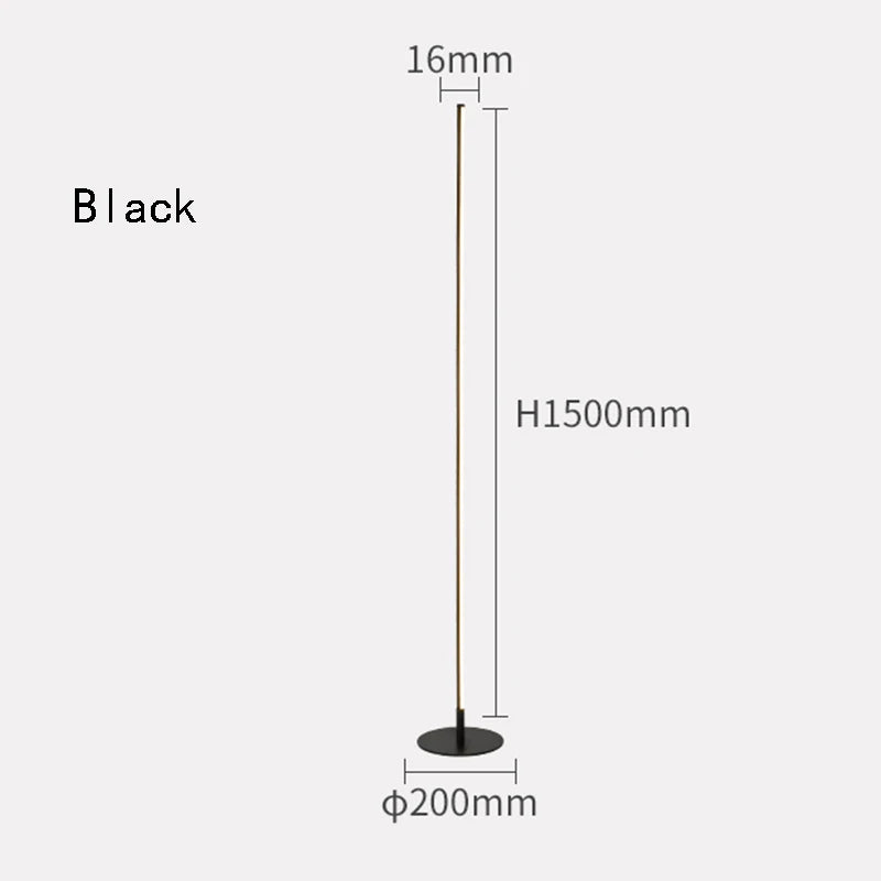 Nordic Gold Minimalist LED Floor Lamp