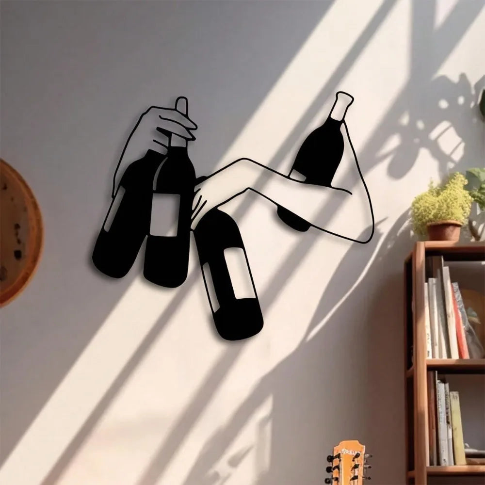 Modern Black Silhouette Metal Wall Art