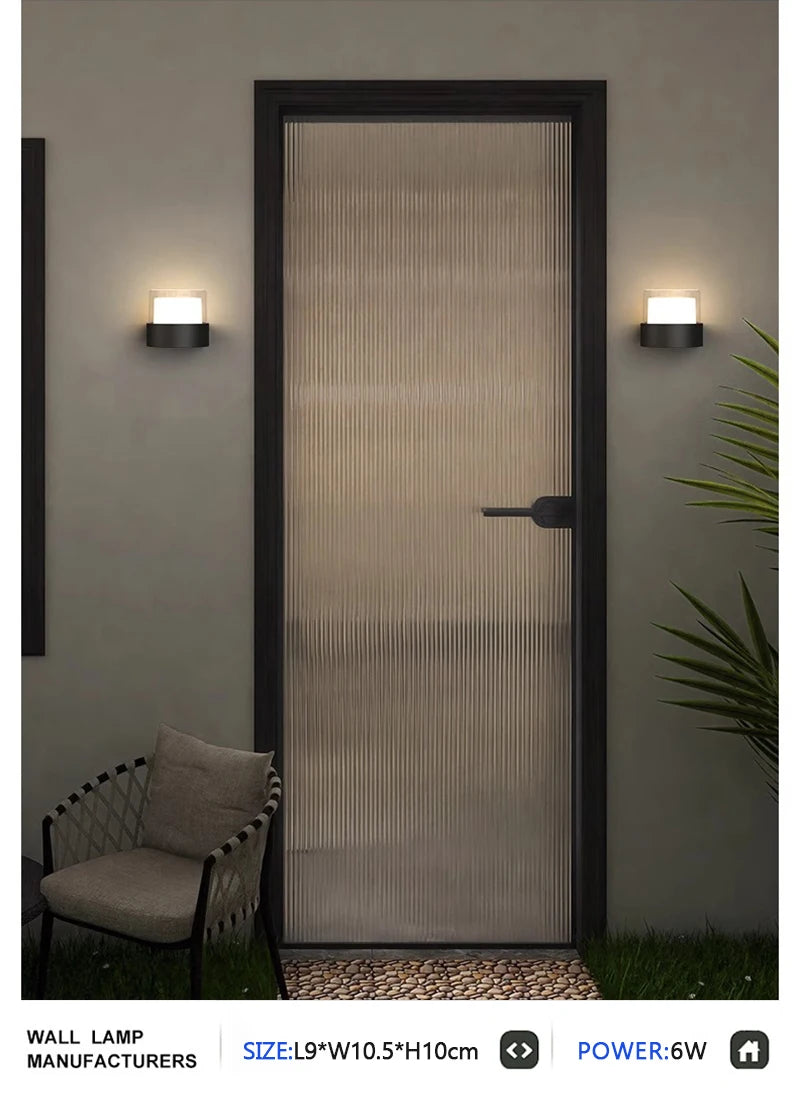 Modern LED Outdoor Courtyard Wall Lamp – Waterproof