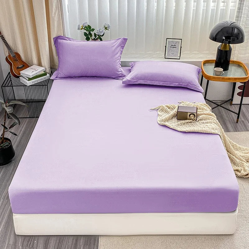 Elastic Fitted Bed Sheet – Solid Colour