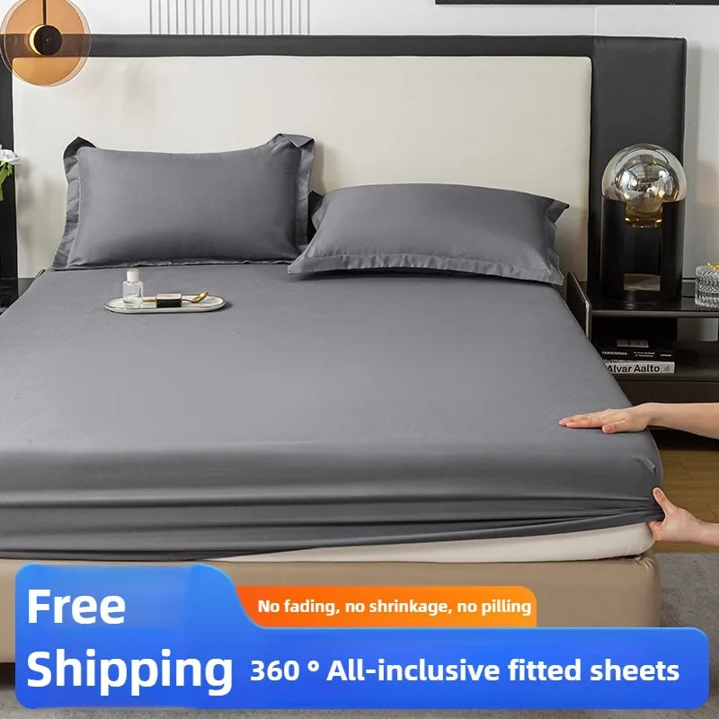 Elastic Fitted Bed Sheet – Solid Colour