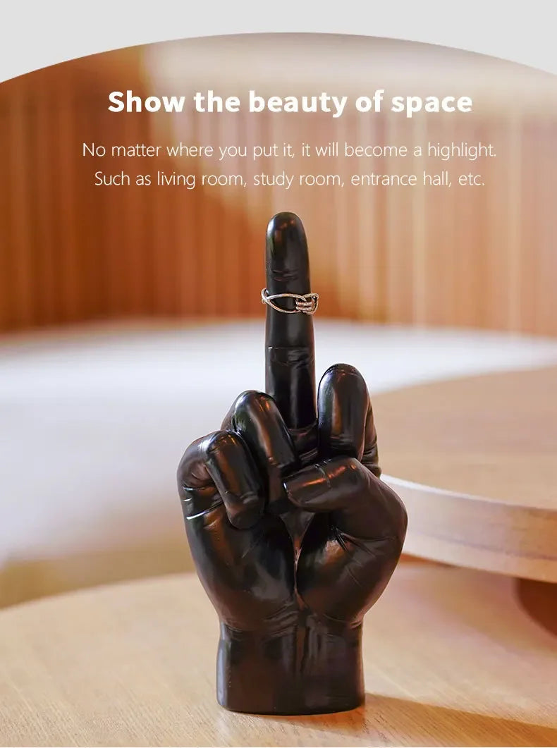 Hip Hop Middle Finger Resin Desk Ornament