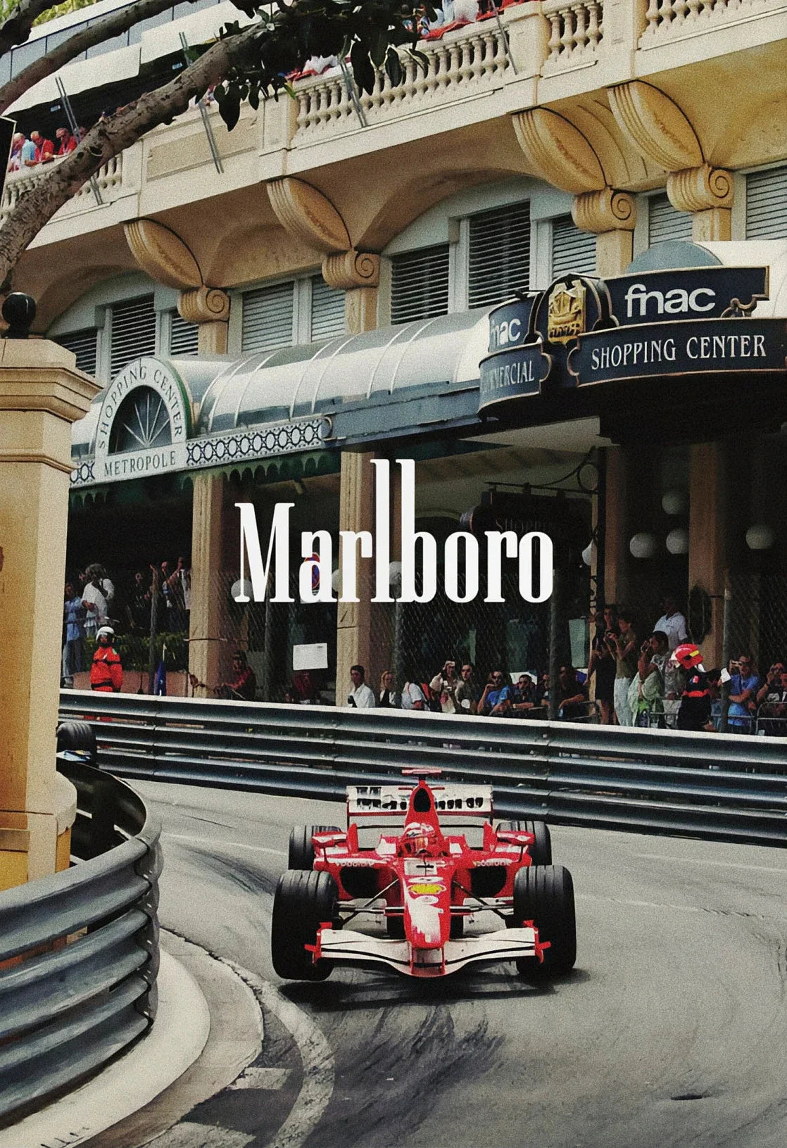 Vintage Monaco Racing Car Canvas Poster