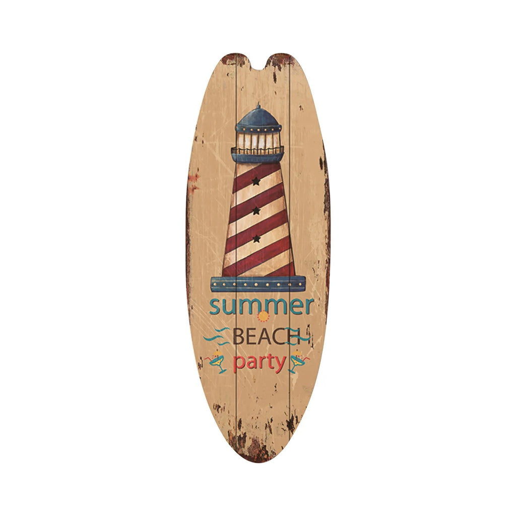 Wooden Surfboard Wall Sign
