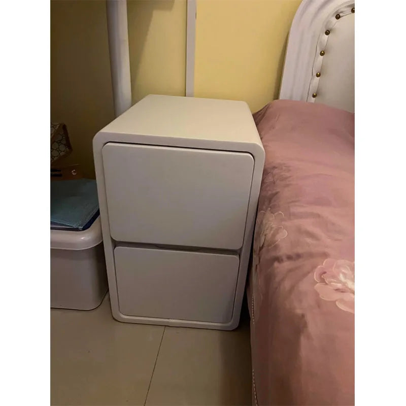 Solid Wood Bedside Table with 2 Drawers