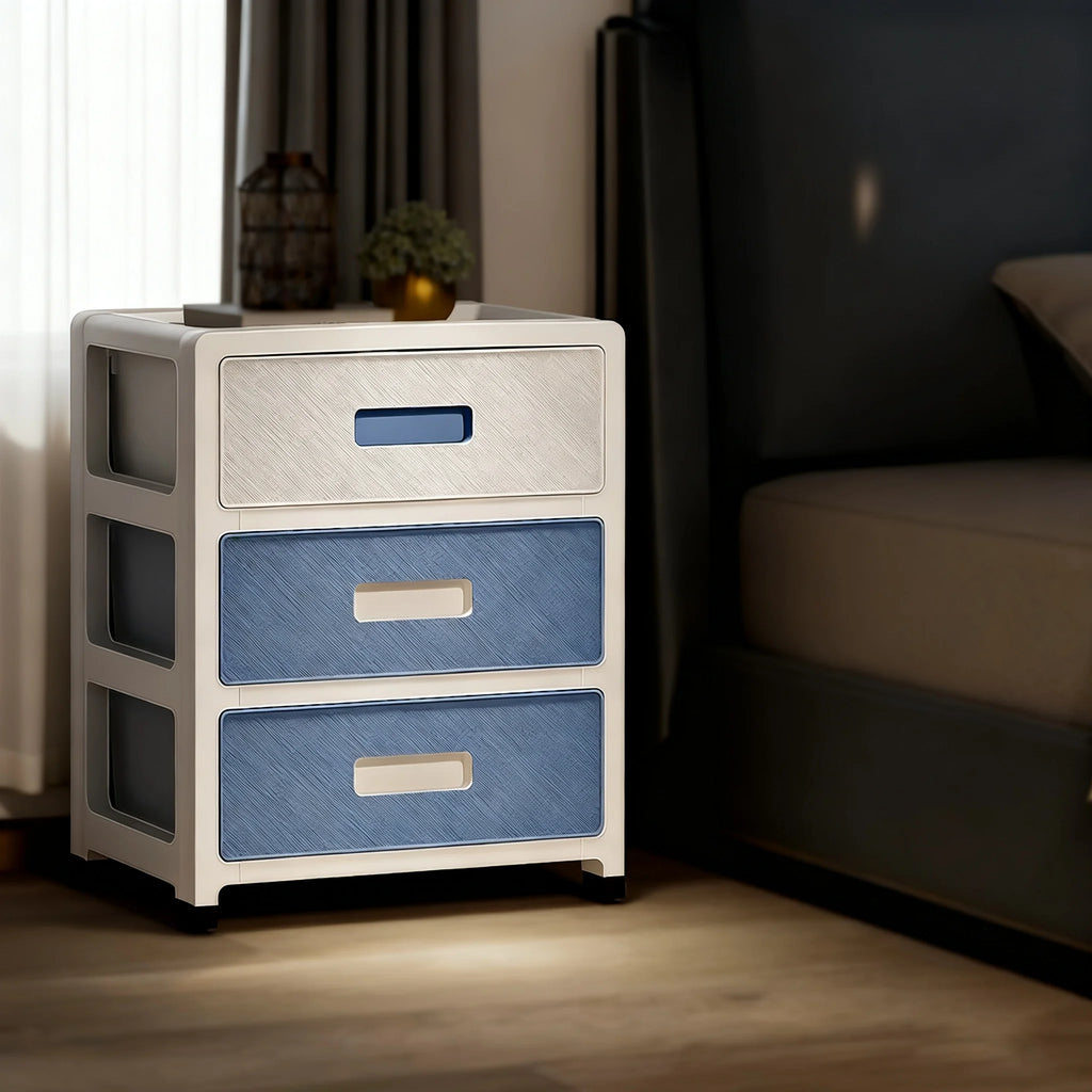 Modern Minimalist Bedside Table with Drawers