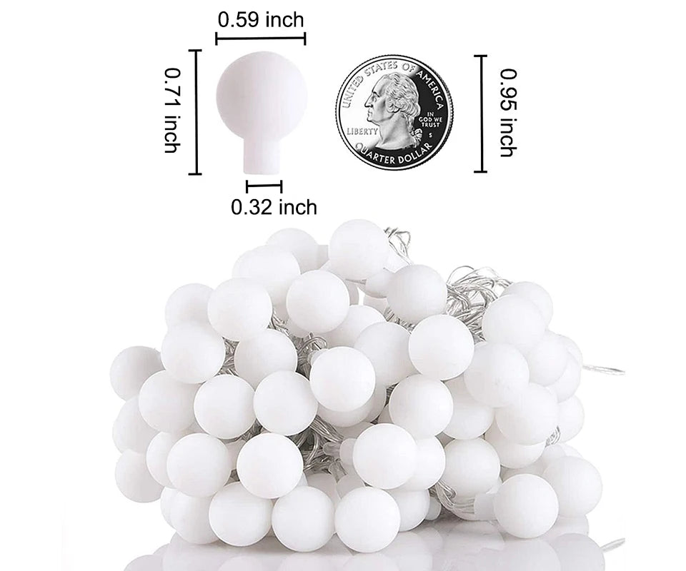 Outdoor Waterproof LED Festoon String Lights – Warm White