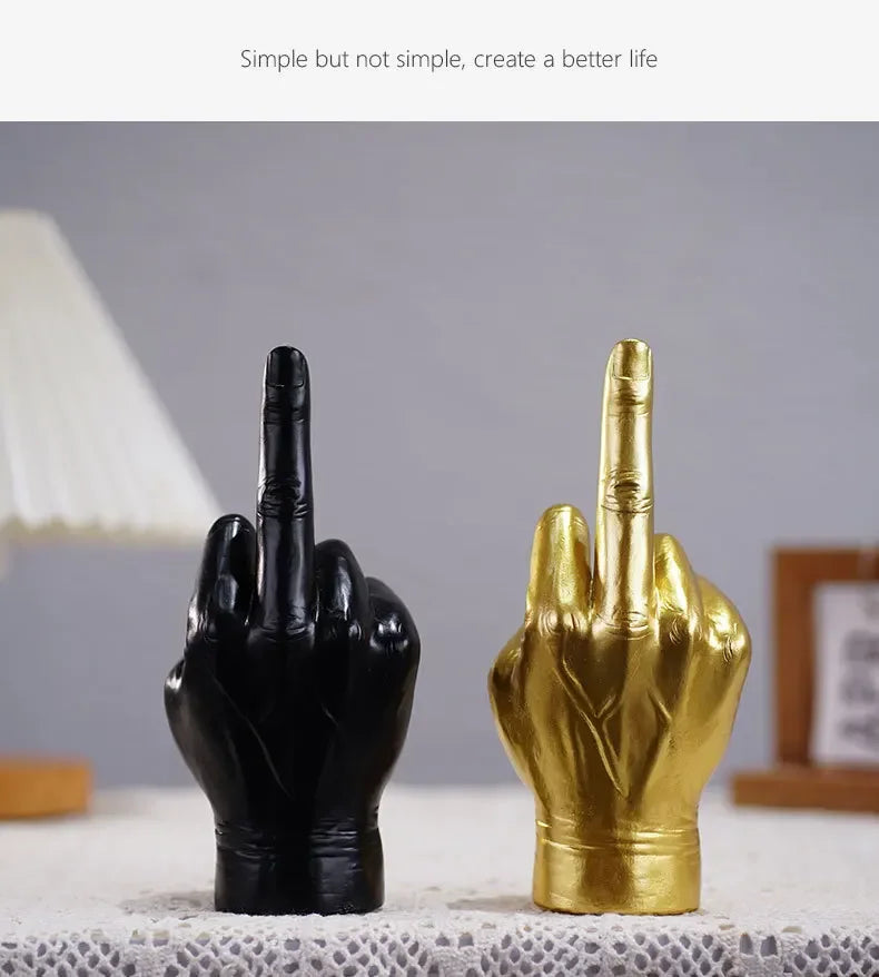 Resin Middle Finger Desk Ornament