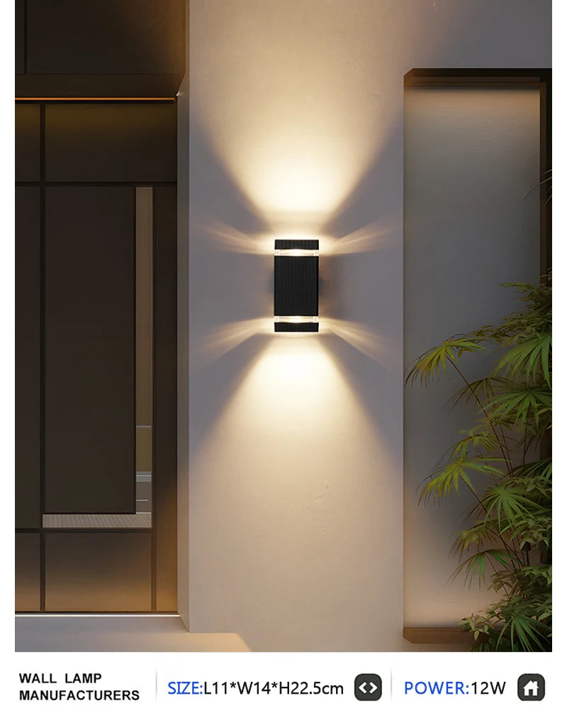 Modern LED Outdoor Courtyard Wall Lamp – Waterproof