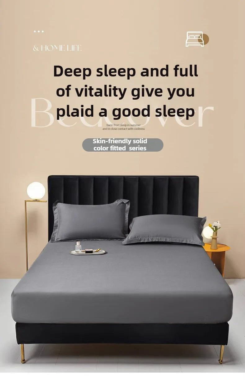 Elastic Fitted Bed Sheet – Solid Colour