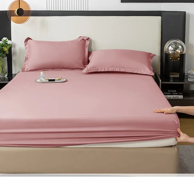 Elastic Fitted Bed Sheet – Solid Colour